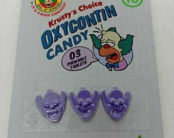The Simpsons -inspired - Krusty The Clown - choice - OXYCONTIN pills candy - Prop Replica