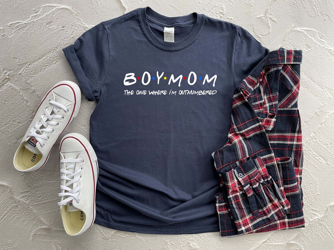 Mom Of Boys The One Where I'm Outnumbered TShirt Mama Of Etsy