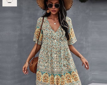 Short Sleeved Dress - Etsy