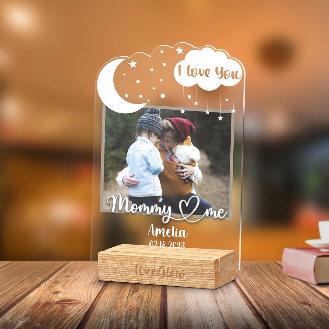 Personalized Mommy and Me Acrylic Photo Plaque, Gift for New Moms on ...