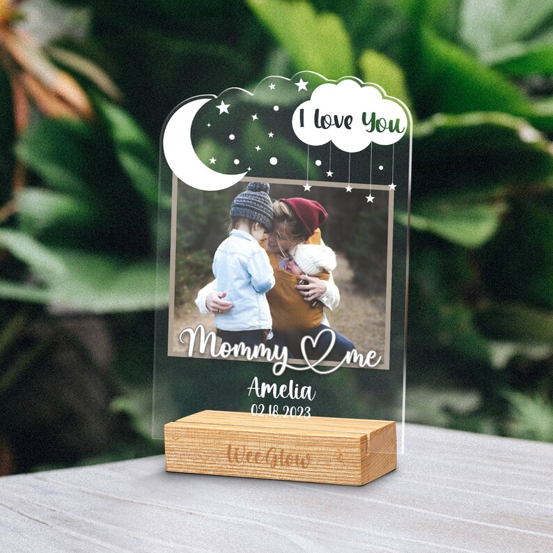 Personalized Mommy and Me Acrylic Photo Plaque, Gift for New Moms on ...