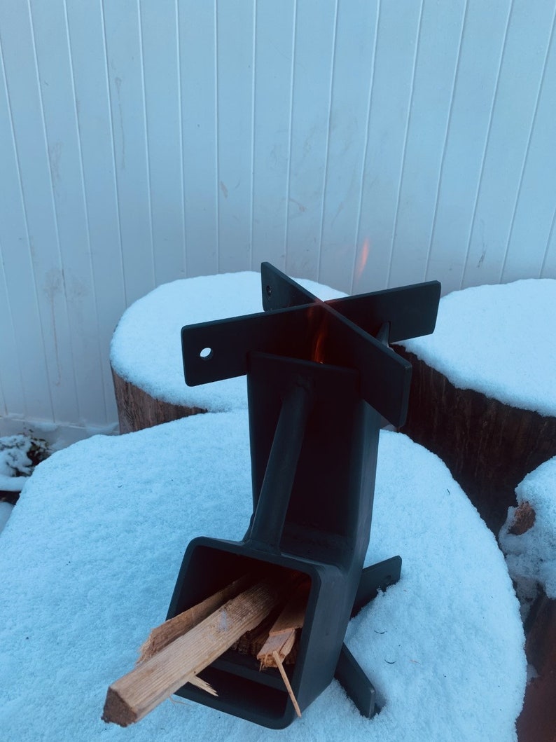 Rocket Stove With Removable Top Grill and Legs Leg and Grill Etsy Canada