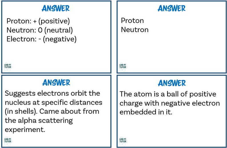 AQA GCSE Chemistry Revision Flash Cards Etsy