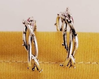 Barbed Wire Small Hoop Earrings | See Barbed Wire Bracelet