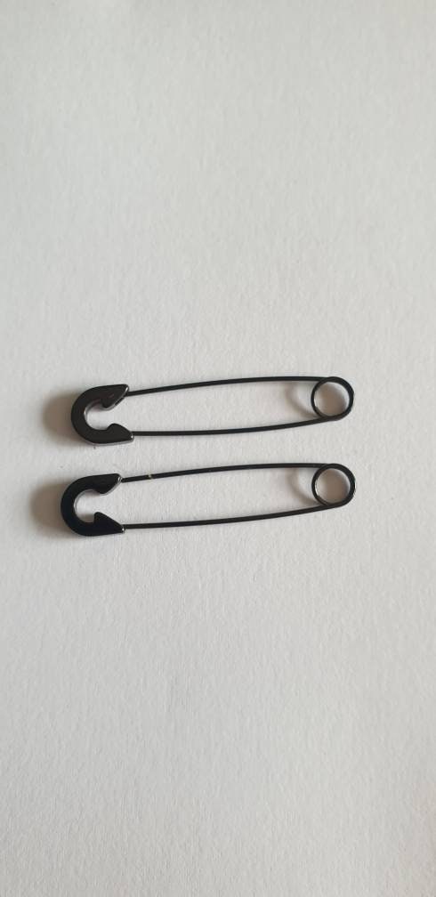 BLACK SAFETY PINS for Crafts 3/4 Inch Number 00 Safety Pins Black