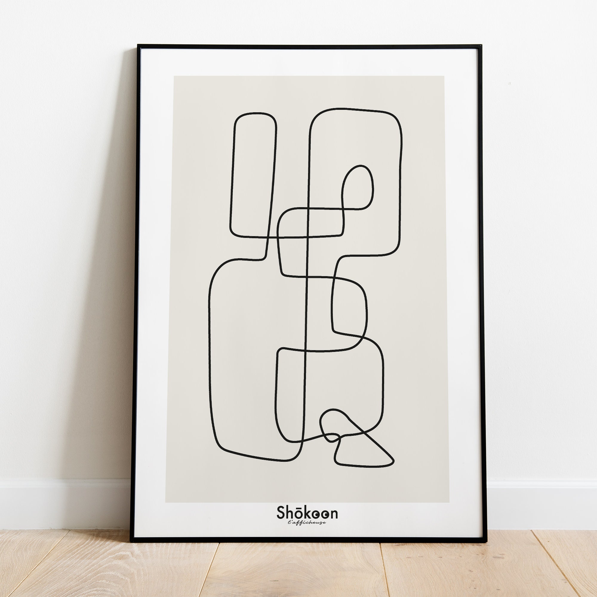 Affiche Décorative Lineart Abstract Statue | Affiche & Illustration Décoration Murale Tendance