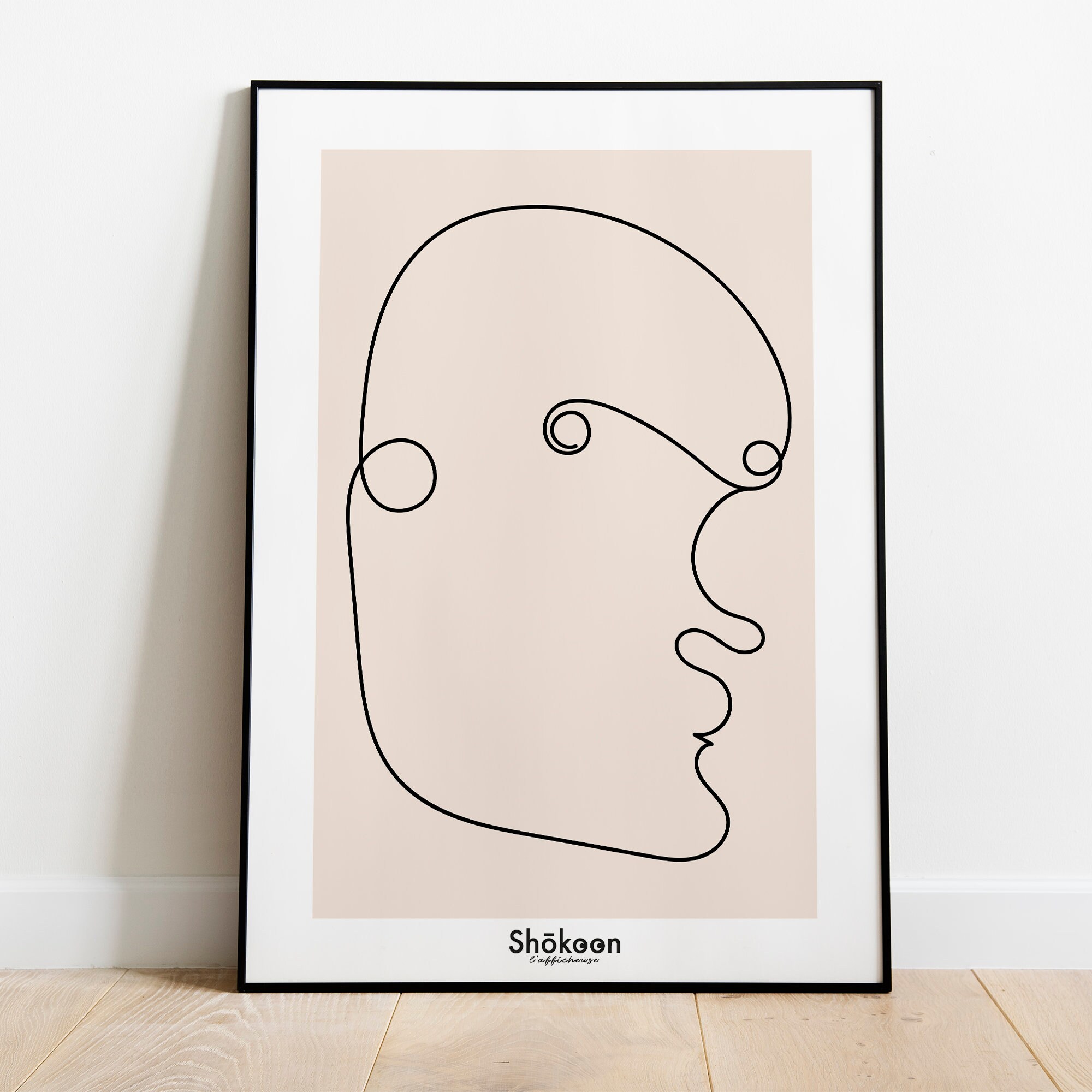 Affiche Abstraite Line Art Abstract Man Portrait | Affiche & Poster Minimaliste