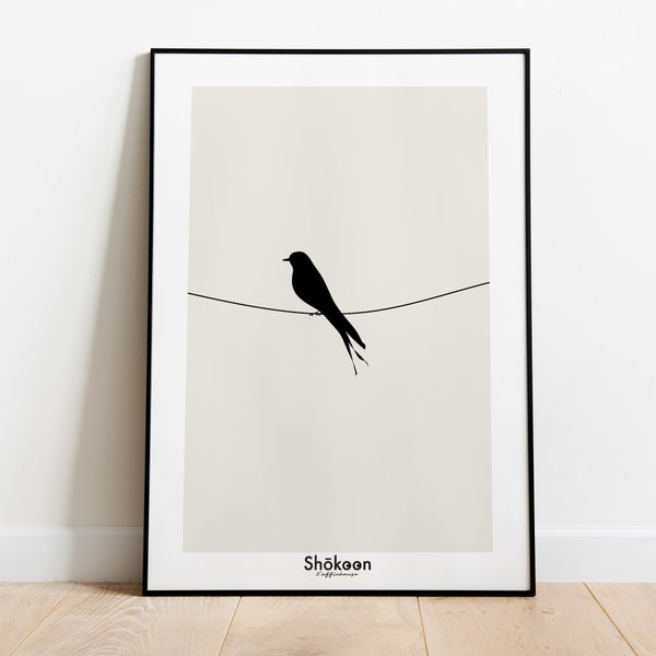 Affiche illustration BLACK BIRDY | Affiche & poster décoration murale tendance