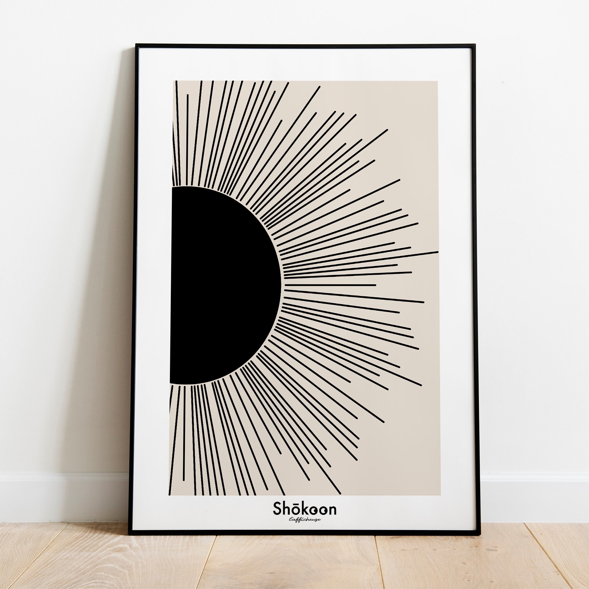 Affiche Abstraite Black Sunshine | Affiche & Poster Décoration Murale Tendance