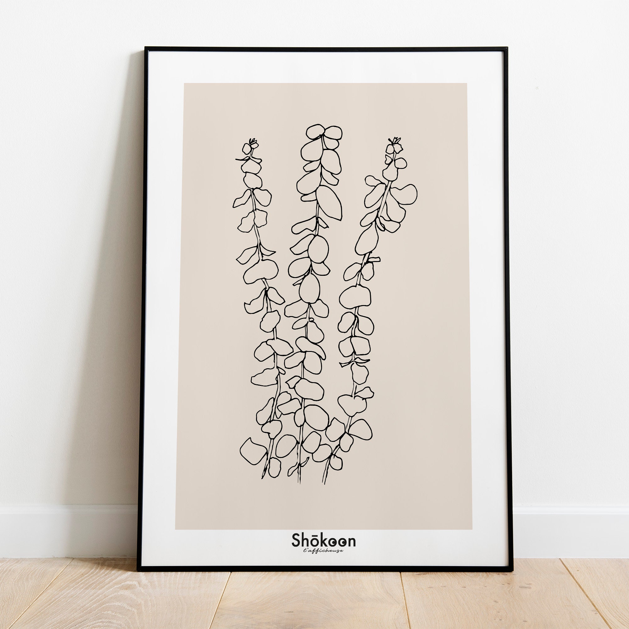 Affiche Nature Minimaliste Botanic Eucalyptus | Affiche & Poster Déco Scandinave et Bohème