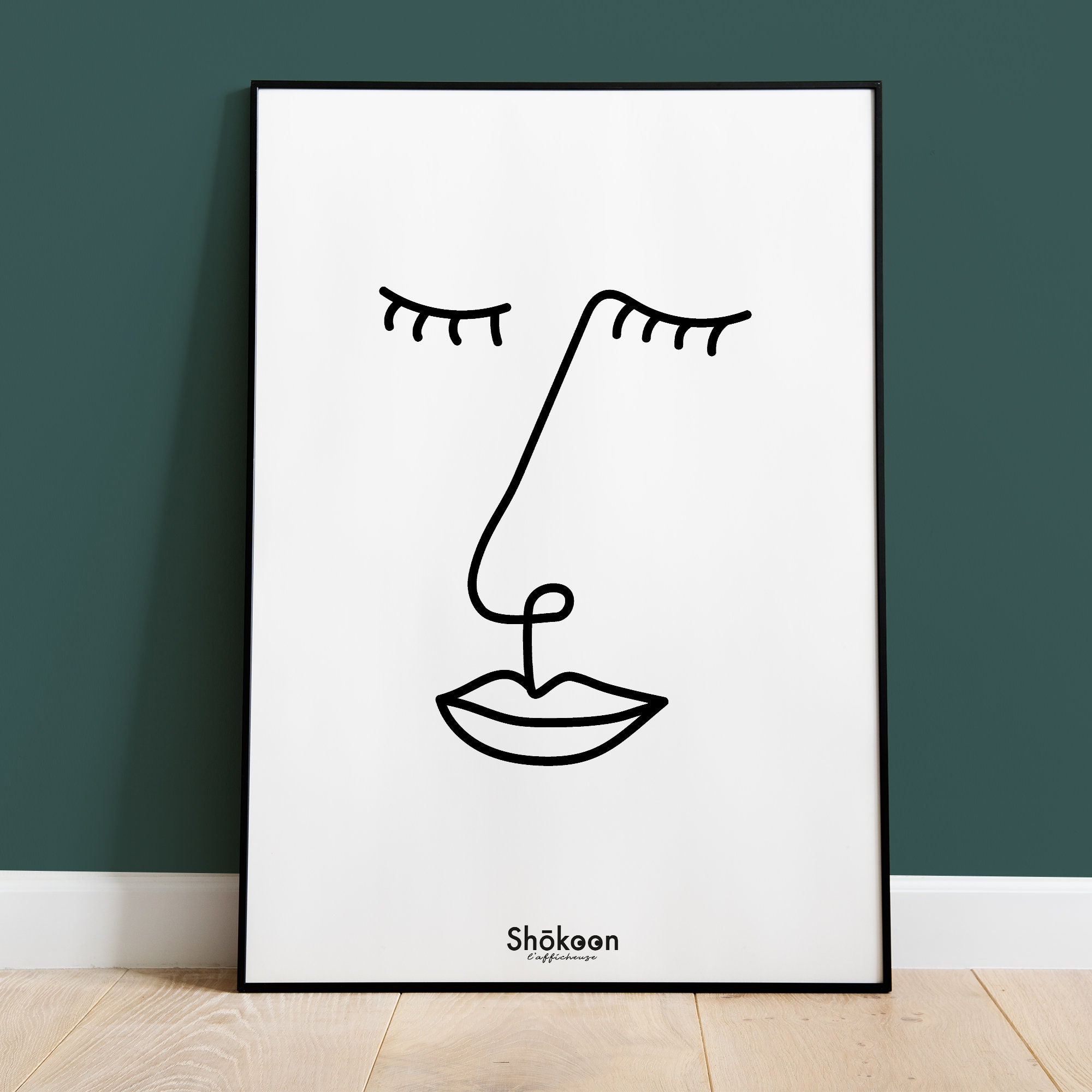 Affiche Minimaliste Visage Line Art Alba | Affiche & Poster Décoration Murale Tendance