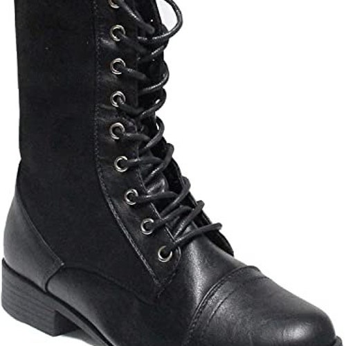 combat boots with small heel