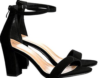 black heels thick heel