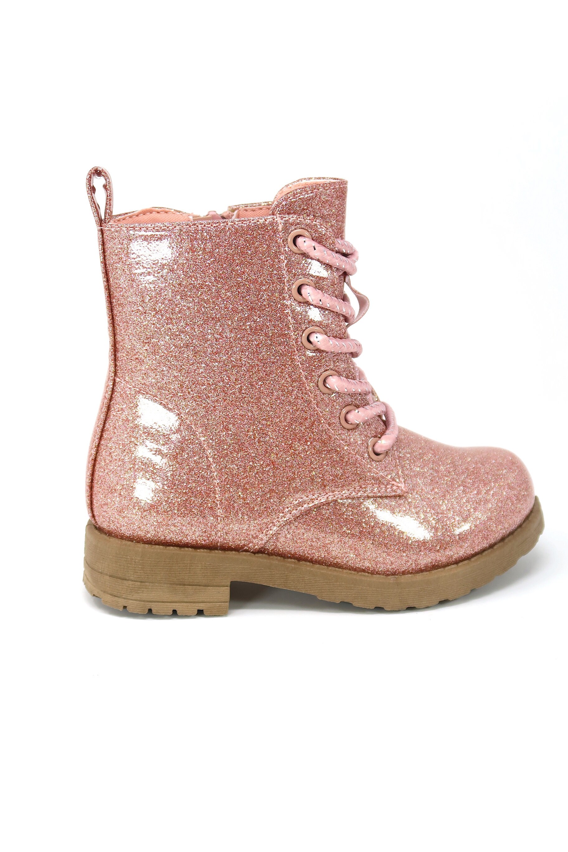 Shoe Fash Glitter Ankle Boots Lace up Waterproof Combat Etsy