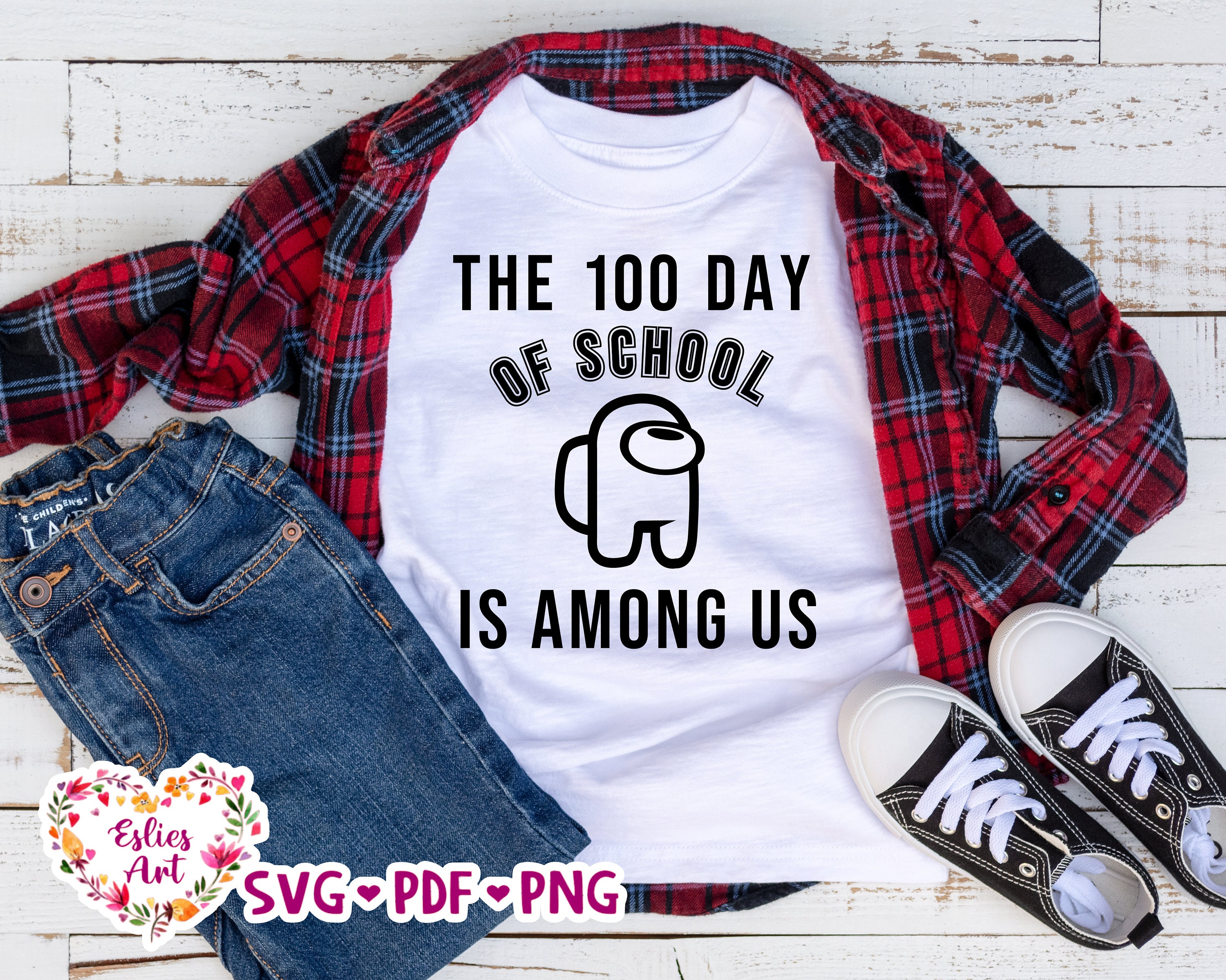 The 100 Day of School is Among Us, 100th Day of School, School Shirt, 100 Days Celebration SVG