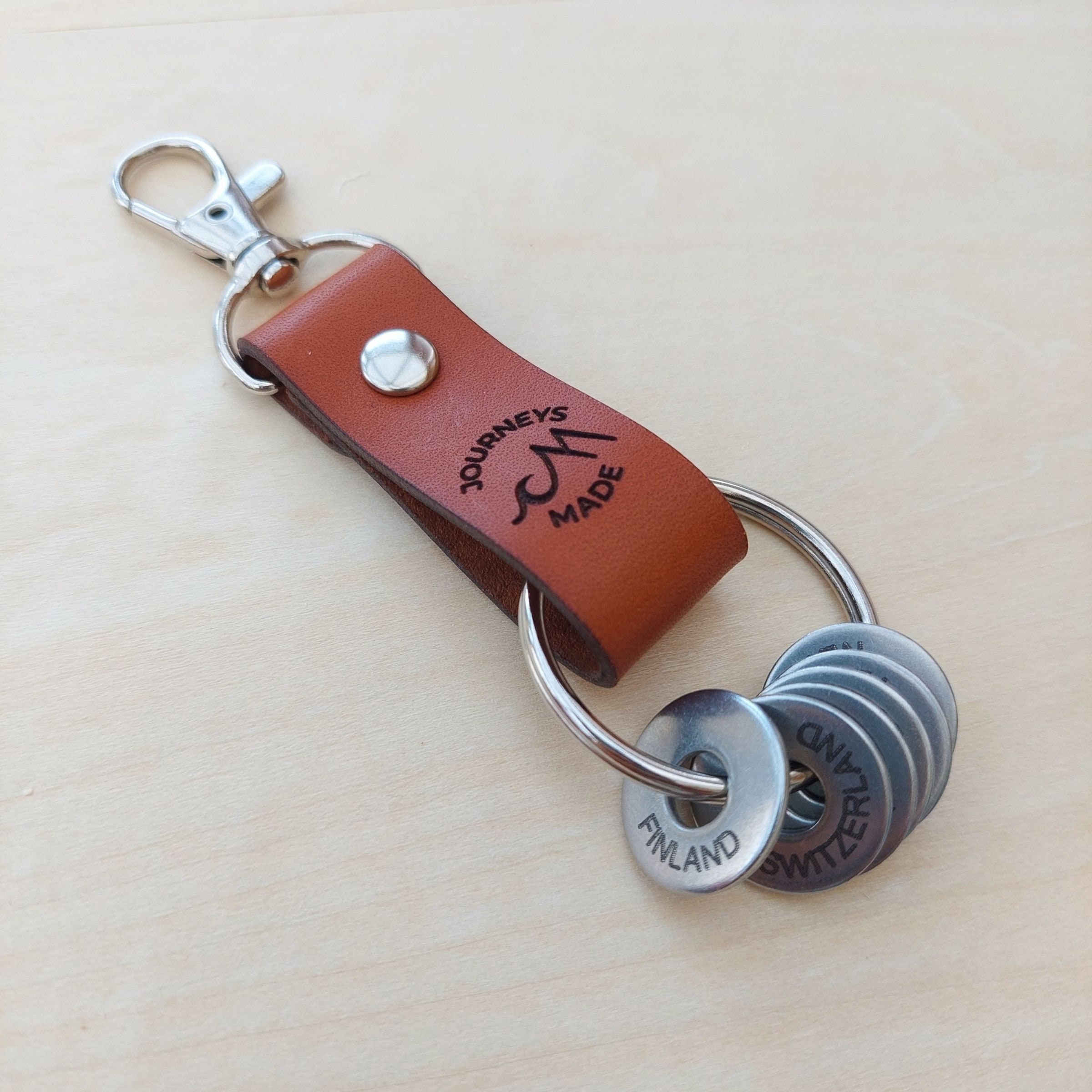 Engraved Country Travel Tokens for Travel Keychains Etsy UK