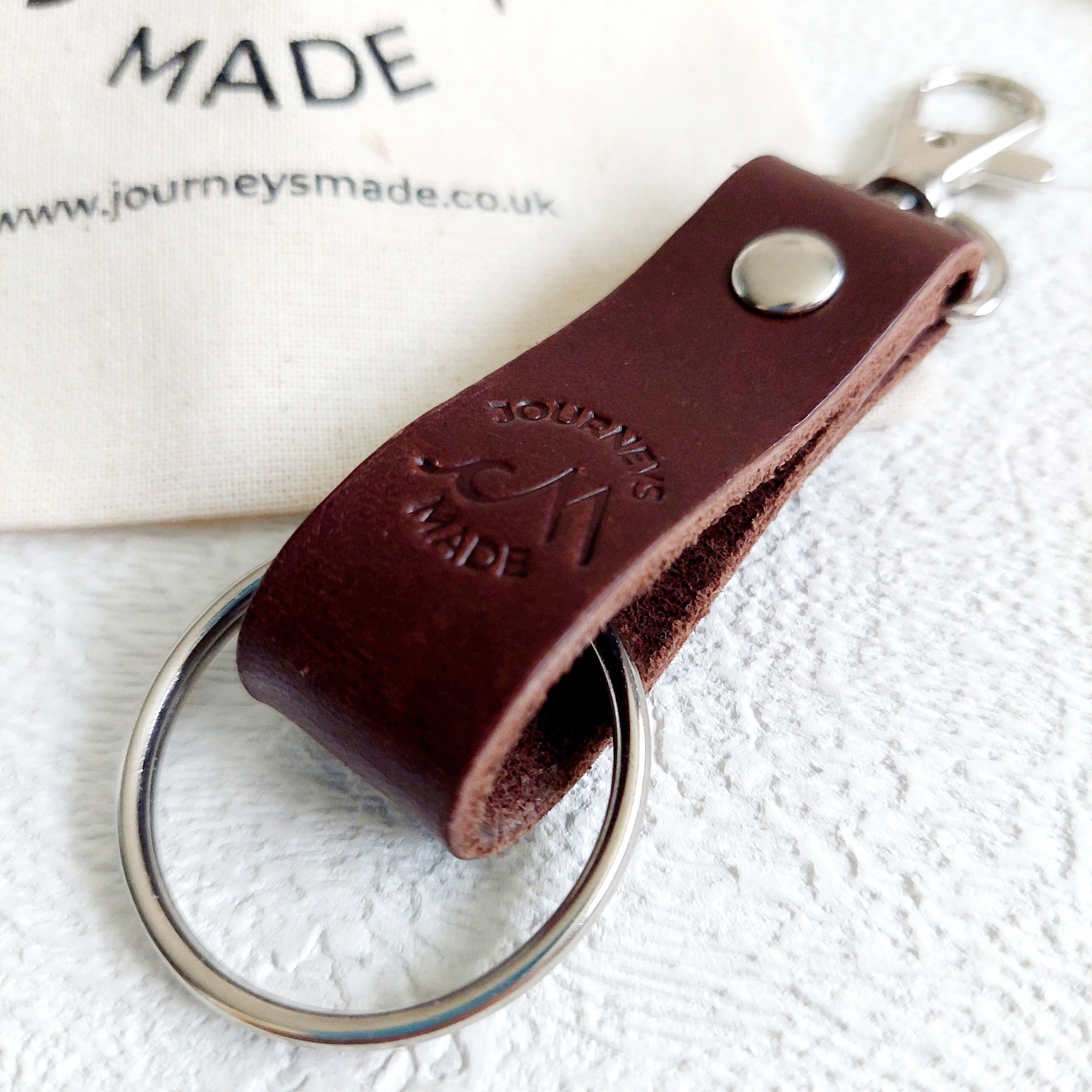 Travel Keychain Genuine British Leather Travel Keyring Etsy