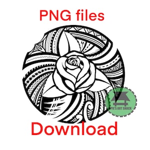 Samoan tribal, tribal rose. Polynesian tribal rose, Polynesian tribal flower