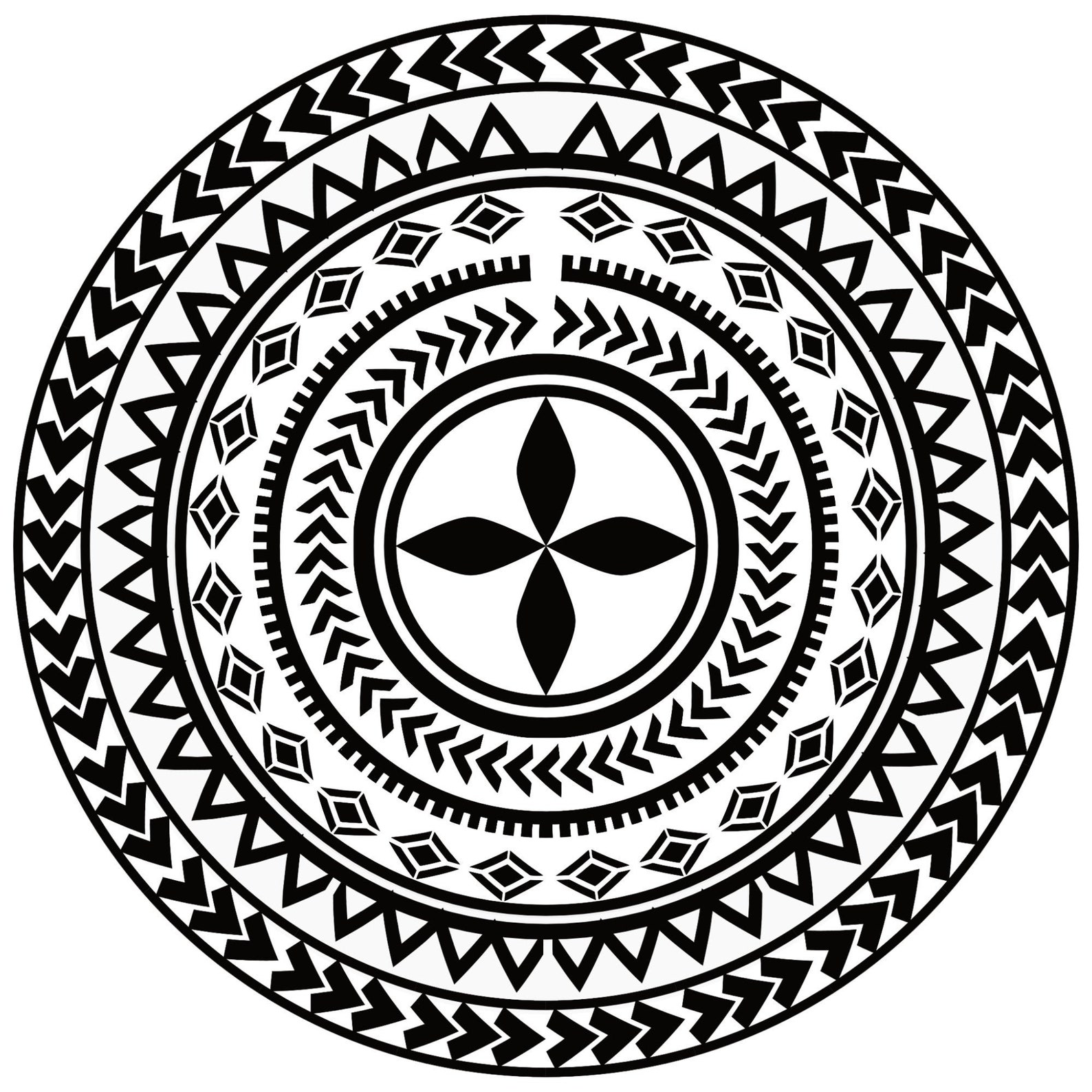 Samoan Tribal Circle Png Samoan Png Download Pattern Etsy Sweden