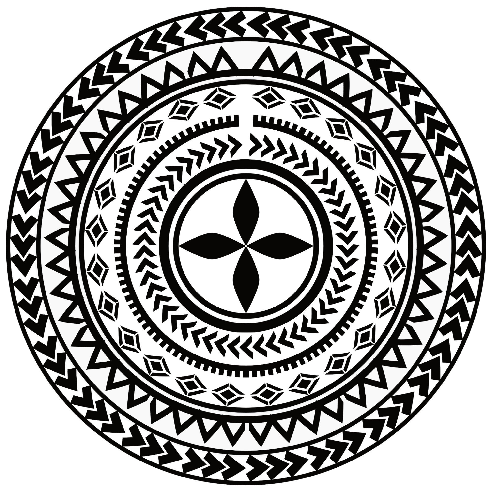 Samoan Tribal Circle Png Samoan Png Download Pattern Etsy Sweden