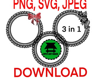 Polynesian Tribal Circle Border svg, Samoa Design (png, svg, jpeg)