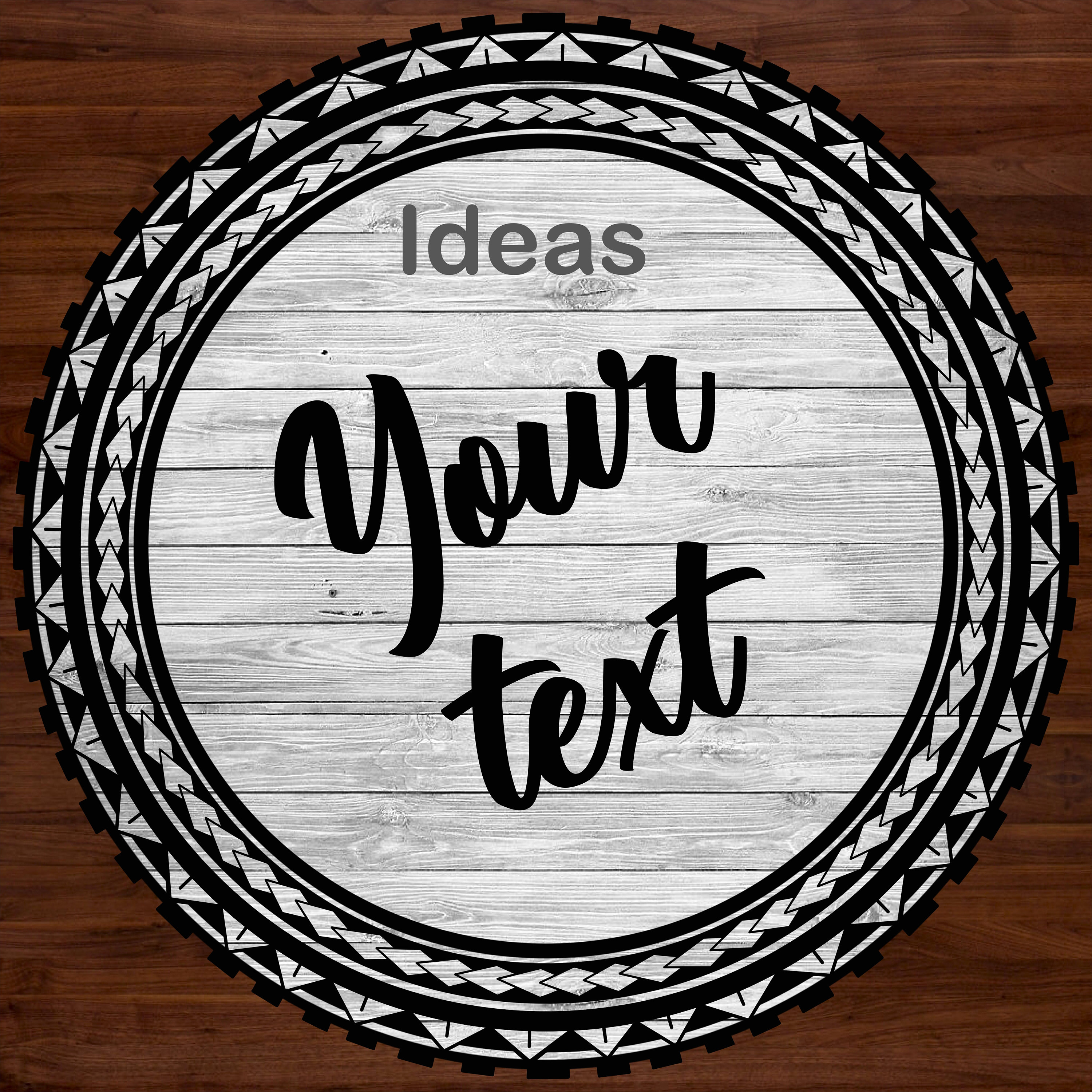 Circle Border SVG , Polynesian Tribal Pattern, Border SVG, Wood Sign