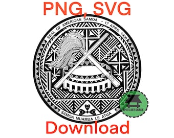 American Samoa Seal, Island Pattern (PNG File) Samoa