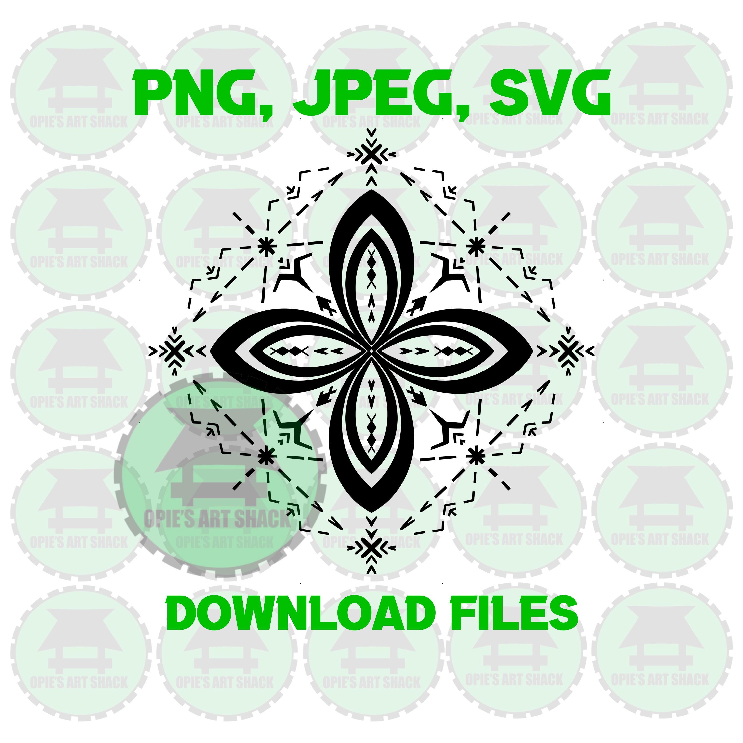 Malu tribal pattern, Samoan female tribal tattoo pattern, wall art tribal png svg file, Polynesian tribal tattoo art, flower art