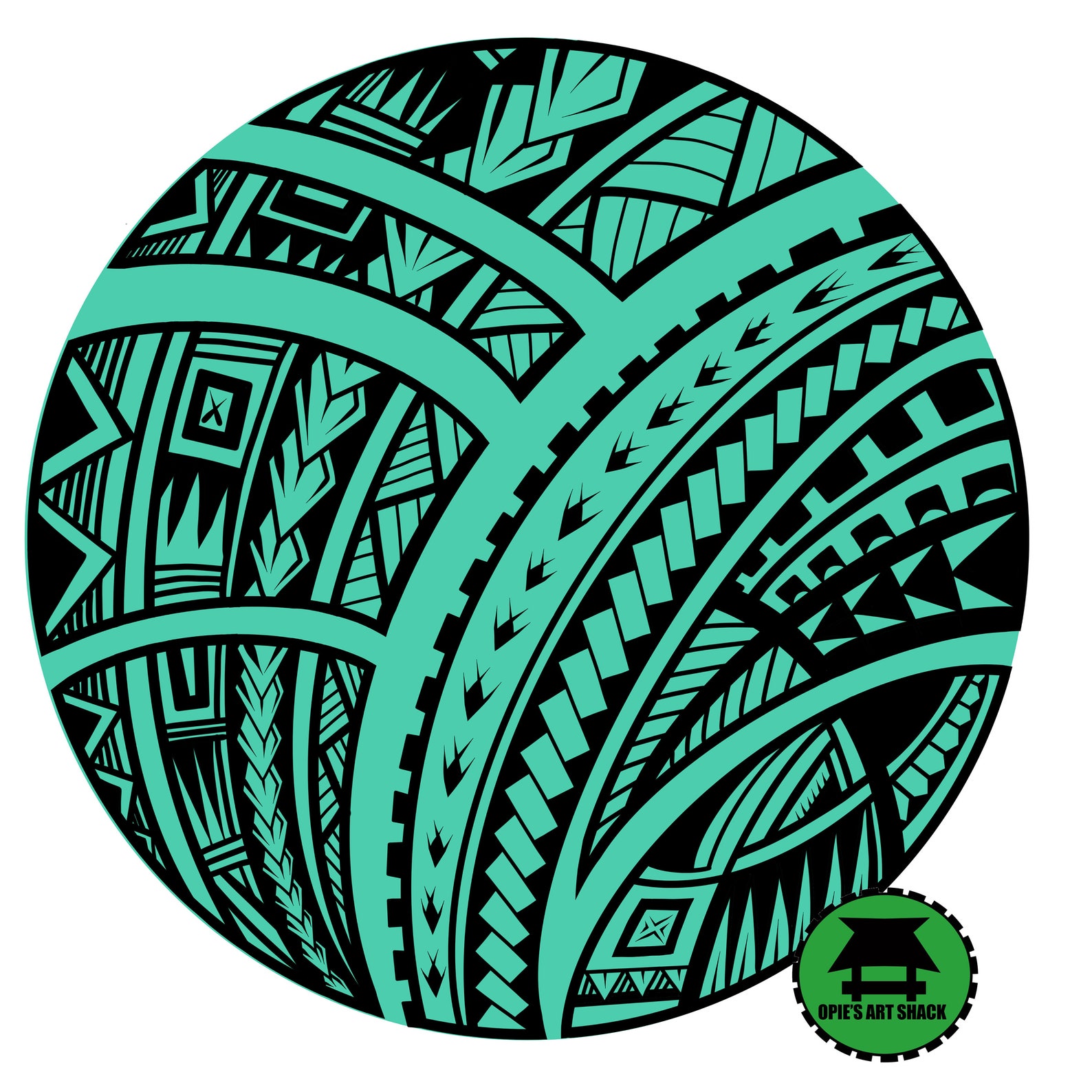 Samoan png circle pattern island tribal png file Polynesian Etsy
