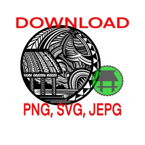 Modello tribale della casa samoana; svg, png