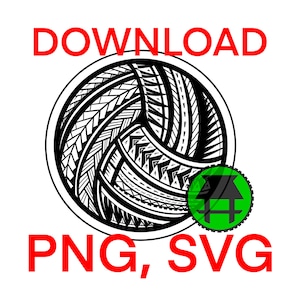 Tribal volleyball; PNG, SVG