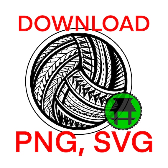 Tribal volleyball; PNG, SVG
