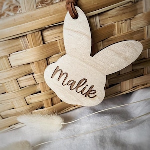 Osterkorb Namensschild | Osteranhänger | Personalisierter Osterschmuck | Korb Anhänger | Osterdeko
