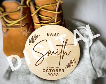 DIGITAL Baby announcement | Social Media Gender Neutral Baby Reveal | Pregnant Announcement Template | Instagram Facebook