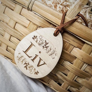 Osterkorb Namensschild | Osteranhänger | Personalisierter Osterschmuck | Korb Anhänger | Osterdeko