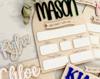 First Day of School Sign | Back to School Sign | Personalized Daycare Sign | Kindergarten First Day of School | First and Last Day School