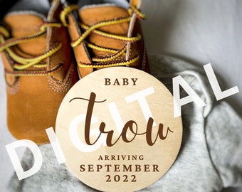 DIGITAL Baby announcement | Social Media Gender Neutral Baby Reveal | Pregnant Announcement Template | Instagram Facebook