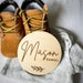 Baby Name Sign | Birth Announcement | Baby by the Month Photo Props | Baby Milestone Cards | Baby Gift | Milestone buttons 