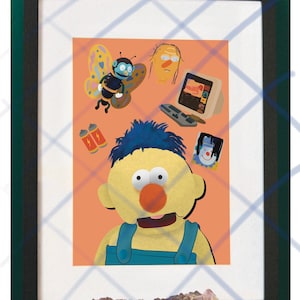 Don’t Hug Me I’m Scared Print DHMIS Gift For Him Gift For Her Christmas Spooky Weird Puppet Funny Poster Yellow Guy Red Guy Green Guy
