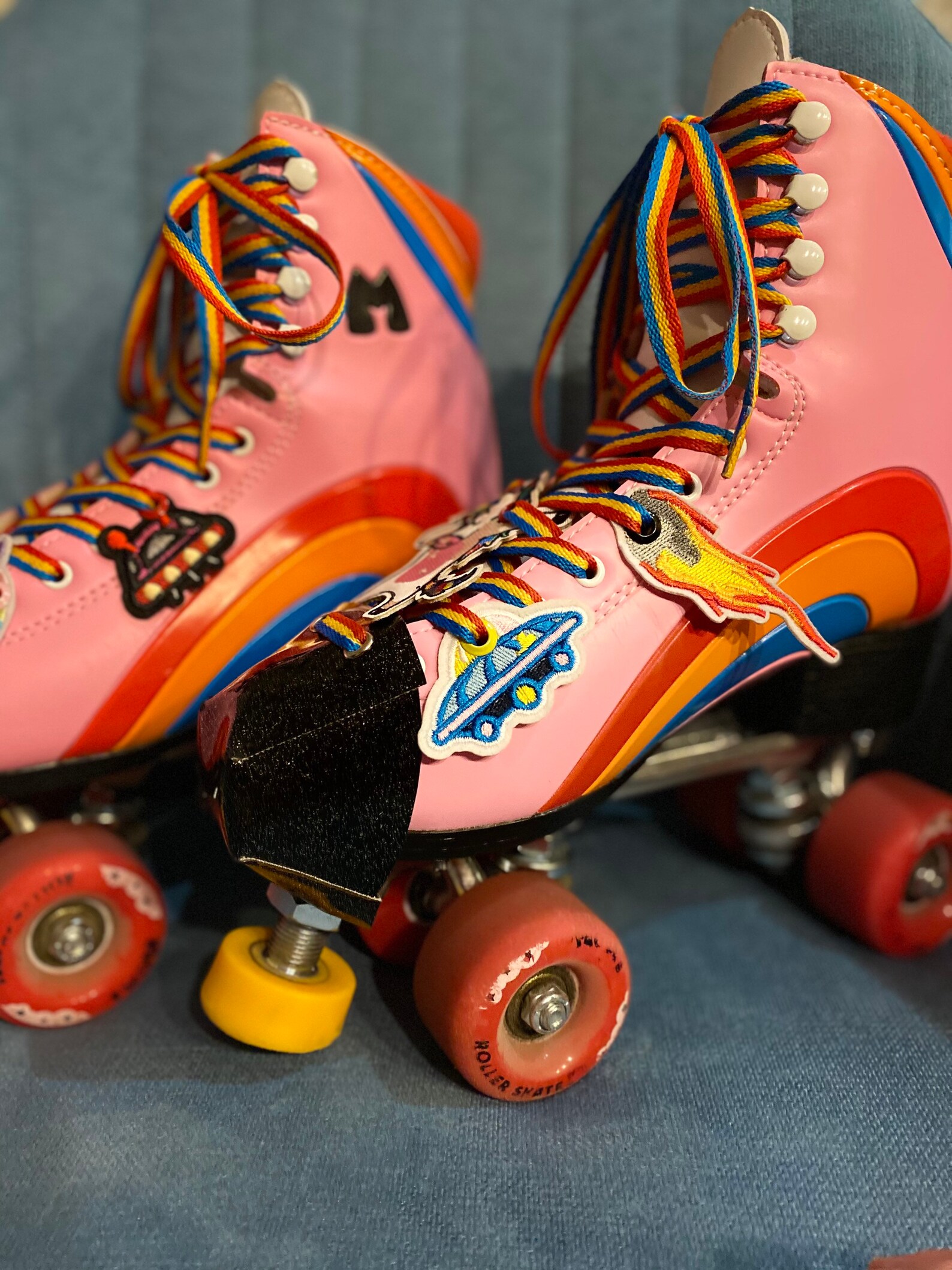 Space Roller Skate Patches Roller Skate Accessories Rocket Etsy