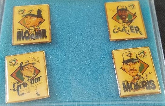 MLB Toronto Blue Jays Four Pin Set In Plastic Cas… - image 1