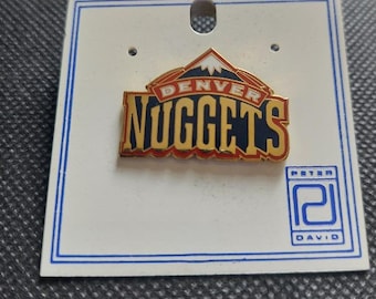 NBA Denver Nuggets Logo Pin Stamped Peter David, 1992 Basketball