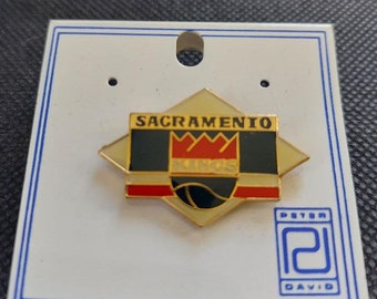 NBA Sacramento Kings Vintage Pin 1992 Peter David With Original Pincard