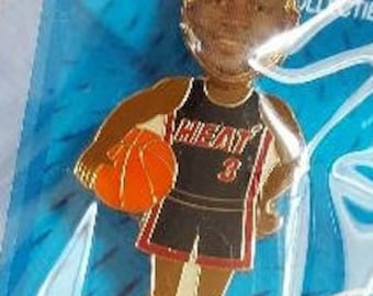 NBA Miami Heat Dwyane Wade Bobbing/Bobble Head Pin Aminco Basketball OOP Great Gift!
