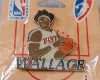 NBA Detroit Pistons Ben Wallace Pin Basketball OOP Vintage Aminco Great Gift!!!