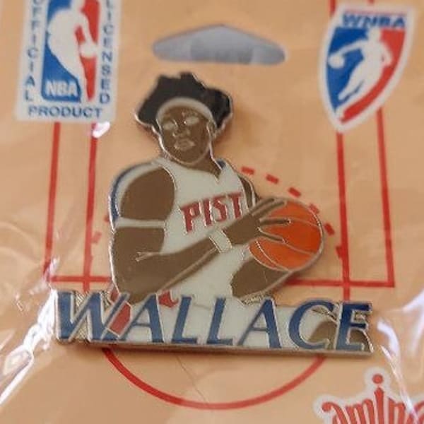 NBA Detroit Pistons Ben Wallace Pin Basketball OOP Vintage Aminco Great Gift!!!