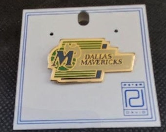NBA Dallas Mavericks Logo Pin MAVS Basketball Stamped Peter David, Inc. 1993 Vintage OOP