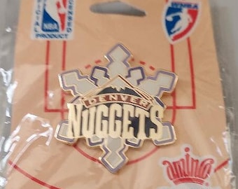 NBA Denver Nuggets Snowflake Pin AMINCO Basketball Vintage OOP New In Package Sealed