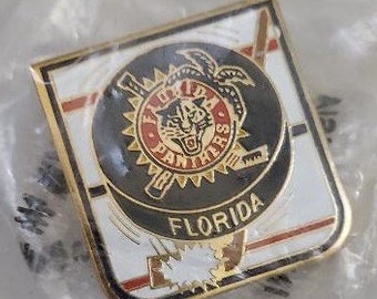 NHL Florida Panthers Hockey Puck Pin NIP Brand New! 1990's Official Licensed Product 1990's