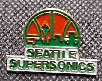 NBA Seattle Supersonics Sonics Logo Pin Stamped CP & D Basketball Vintage